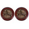 Totority Wooden Baoding Balls with Natural Wood Texture 2pcs for Hand Strengthening and Relaxation, Dual Sided Design for Meditation and Hand Exercise for Meditation and Exercise view 1