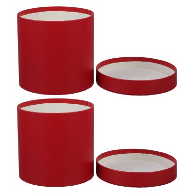 Gatuida 2pcs round Cardboard Flower Boxes with Lids for Valentine's Day and Daily Gifting Paperboard Cylinder Bouquet Boxes with Elegant Design and Versatile Usage for Party Favors