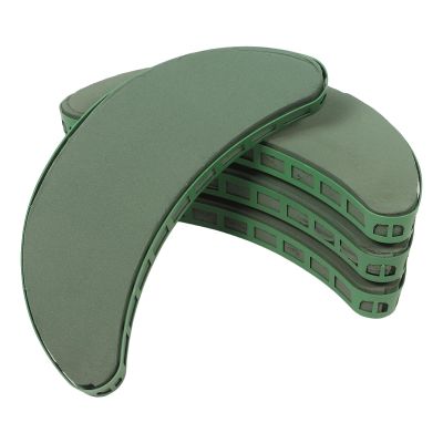 PRETYZOOM Floral Foam Blocks Green Foam Stand Crescent-Shaped 2 Pairs with Suction Cup Tray with Elegant Matte Finish for Fresh Flower and Artificial Bouquet Arrangements for Wedding Car