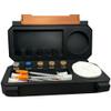 Rx Cases Peptide Storage Case | 5 Vial Slots | Syringe Tray | Cotton Round Holder | Snap-Lock Hard Shell | Made in USA | Black with Accents (Copper) view 1