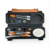 Rx Cases Peptide Storage Case | 5 Vial Slots | Syringe Tray | Cotton Round Holder | Snap-Lock Hard Shell | Made in USA | Black with Accents (Copper) view 4
