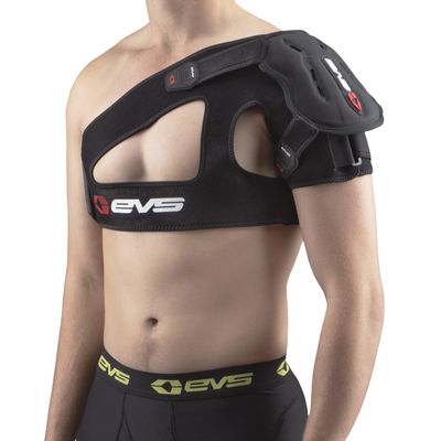 EVS SB04 Shoulder Brace Men, Compression Fit w/Impact Protection, BK, XXL