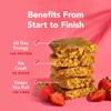 ALOHA Organic Plant Based Protein Bars | Strawberry, 12 Count, 4g of Sugar view 4