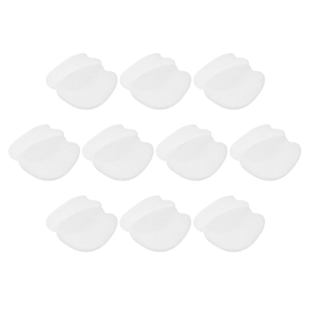 ZUNOXAZ 10 Pairs Felt Shoe Tongue Pads Cushion Inserts for Women Antifriction Protection and Self-Adhesive Backing, Thin Design Curved Forefoot Pads for Sports and Long Hours of Standing