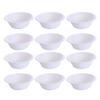 Happyyami 25pcs Disposable Paper Bowls round Shape Dinnerware Bowl 350ml for Party and Banquet Safe to Use White Tableware view 1