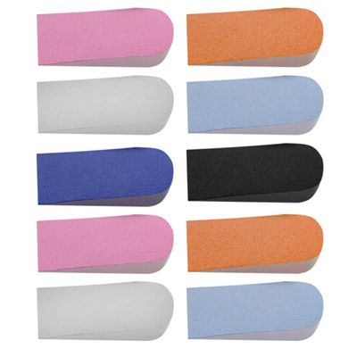 DRESSOOS 10pcs Eva Invisible Height Increase Insoles Non-Slip Footwear Inserts for Men and Women, Suitable for Boots and Shoes, Comfortable Heel Lift Inserts Random Color