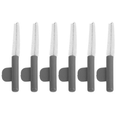 DIYEAH Hearing Aid Cleaning Brushes, 6pcs for Nylon Material Flexible Design, Compact Size 4.60x1.00x0.40cm Amplifier Vents and Headphones Home Cleaning and Travel Use