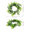 FUNOMOCYA 6pcs Eucalyptus Leaves Ring Candle Centerpiece with Flexible Styling and Realistic Design, Green Decorative Leaf Wreath for DIY Decorative Needs and Chair Dcor, 10 Inch Artificial view 2