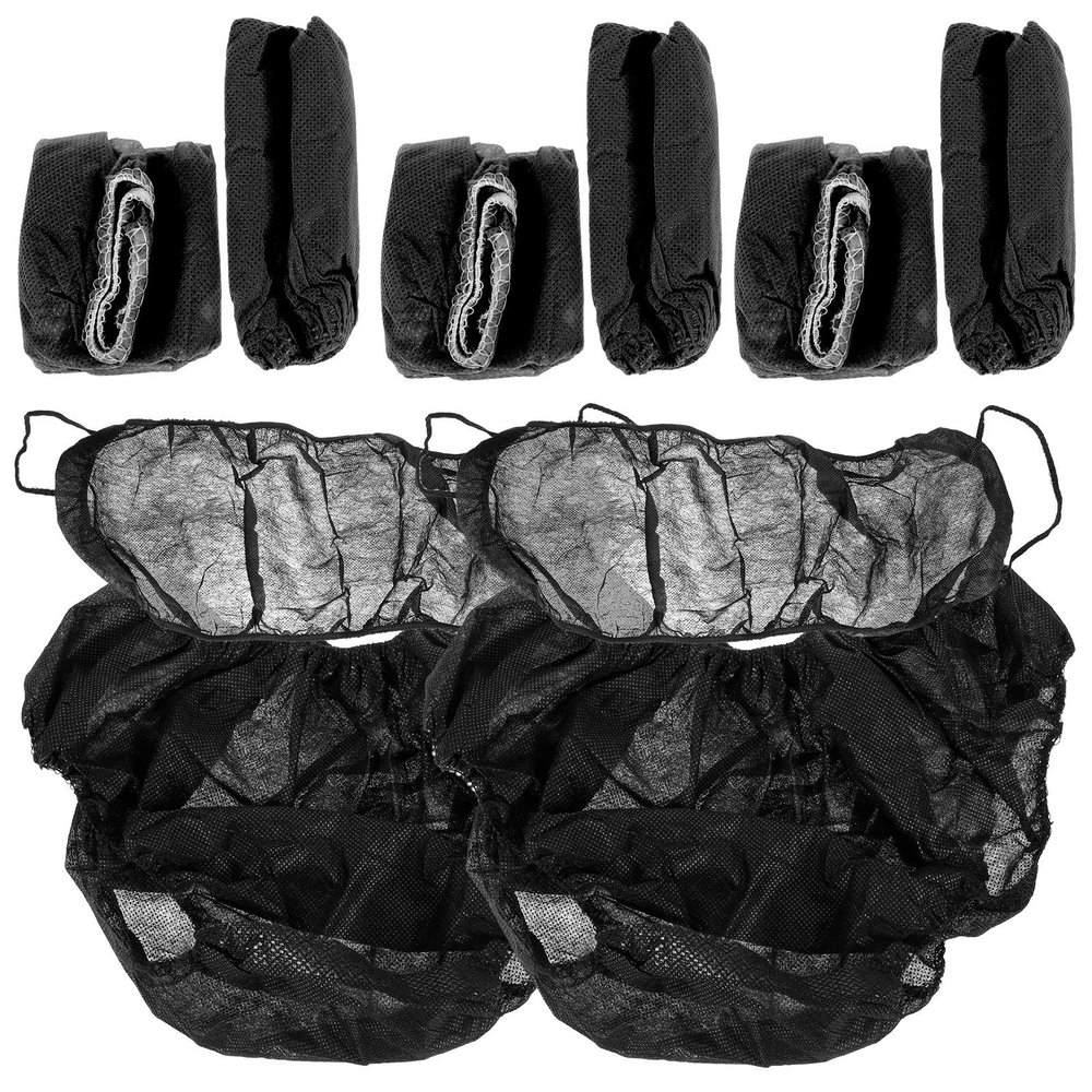 LIFKICH 10 Sets of Women Disposable Underwear Black Non Woven Breathable with Good Stretch for Travel and Spa Use Comfortable One-time Panties