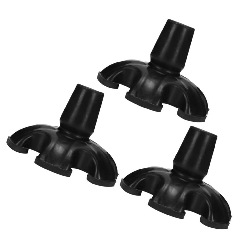 NOLITOY 3pcs Non-Slip Rubber Cane Tips Replacement for Walking Sticks and Crutches, Heavy Duty Walking Pole Accessories with Anti-Slip Feature and Foot Fatigue Reduction, Suitable