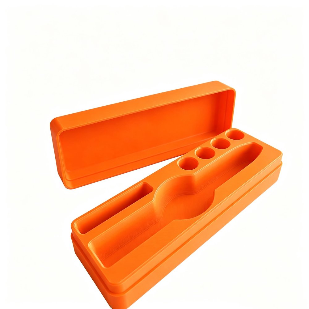 Injection Pen Storage Case, Portable Hard Shell Organizer Box Compatible with Mounjaro KwikPen-Style Injection Pens (Orange)