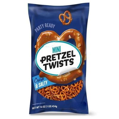 Great' Value Crisp and Salty Mini Pretzel Twists, 16 oz (3 Pack)