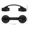 TOYANDONA 2pcs Black Plastic Suction Cup Grab Handles for Refrigerator Drawer and Bathroom Mirror Doors, No-Drill Installation, Easy Removal, for Shower and Temporary Stays view 2