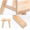 GALPADA Wooden Chair Small Step Stool with Rounded Corners for Potty Training and Bedside Use, Multi-Functional Sturdy Wood Stool and Adults in Beige view 3