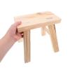 GALPADA Wooden Chair Small Step Stool with Rounded Corners for Potty Training and Bedside Use, Multi-Functional Sturdy Wood Stool and Adults in Beige view 4