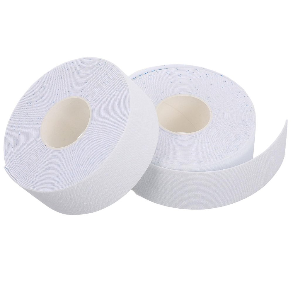SEWACC 2pcs Athletic Tape for Knee and Elbow, 2.5cm White Cotton Sports Tape Stable Support and Versatile Use for Exercise and Hockey