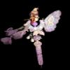 Decorative Beaded Pen with Eagle and Butterfly, Purple Floral Crystal Rhinestone Design view 1