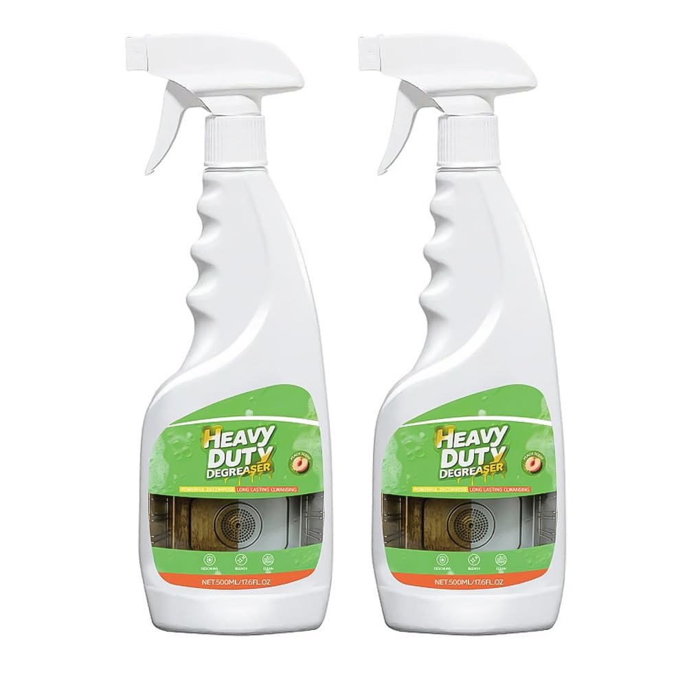 Kruggo Heavy Duty Degreaser Spray, 500 Milliliters Kitchen Cleaner for Oven Microwave Stove