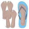 LALADEFIEE Sandal Insoles with Padded Comfort and Nonslip Support 2 Pairs Beige Artificial Leather Foot Arch Cushion Inserts for Everyday Sandals and Thong Shoes view 1