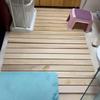 GFAZXDS Wood Shower Bath Mat Tub Foot Pad Bathroom Drain Board Non-Slip Duckboard Toilet Doorway Floor Pedal Custom Size,Wood Colour-40x90cm view 2