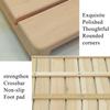 GFAZXDS Wood Shower Bath Mat Tub Foot Pad Bathroom Drain Board Non-Slip Duckboard Toilet Doorway Floor Pedal Custom Size,Wood Colour-40x90cm view 3