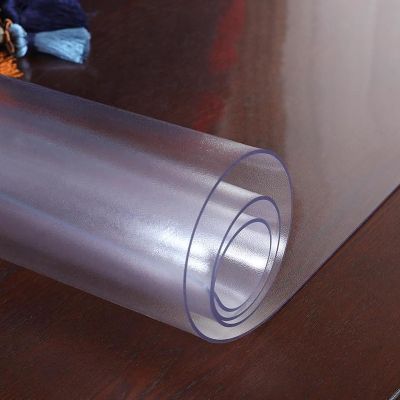 32 x 110 in Plastic Table Protector Cover Pad, Frosted 2(mm) Waterproof Dining Tabletop Protector, Cut to Fit, Water Resistant Plastic Rectangular Vinyl Non-Slip Desk Pad