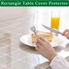 32 x 110 in Plastic Table Protector Cover Pad, Frosted 2(mm) Waterproof Dining Tabletop Protector, Cut to Fit, Water Resistant Plastic Rectangular Vinyl Non-Slip Desk Pad view 4