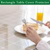 43 x 142 in Plastic Table Protector Cover Pad, Clear 1.5(mm) Waterproof Dining Tabletop Protector, Cut to Fit, Water Resistant Plastic Rectangular Vinyl Non-Slip Desk Pad view 4