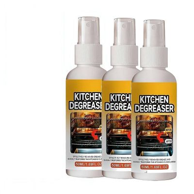 BBASILIYSD 150ml Greasekiller Spray,GreaseKiller BBQ Grill Cleaner Spray,Fast-Acting Heavy-Duty Grill DegreaserSpray,Effectively Removes Grease for BBQ Grate,GrillLid,Stovetop,Oven,Range Hood