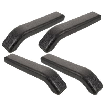 FUTUREORYY 4pcs Ergonomic Black Abs Chair Armrest Pads Replacement for Wheelchair Arm Rests, Resistant to Wear and Tear, Universal Fit Protective Armrest Accessories for Daily Mobility Use