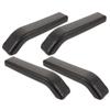 FUTUREORYY 4pcs Ergonomic Black Abs Chair Armrest Pads Replacement for Wheelchair Arm Rests, Resistant to Wear and Tear, Universal Fit Protective Armrest Accessories for Daily Mobility Use view 1