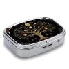 Bohemian Mandala Square Pill Box Metal 2.2x1.6 Inch,Medicine Storage Case Compact Travel Pill Organizer Pocket Pill Container for Daily Medication Vitamins Pills view 3
