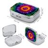 Boho Colorful Mandala Square Pill Box Metal 2.2x1.6 Inch,Medicine Storage Case Compact Travel Pill Organizer Pocket Pill Container for Daily Medication Vitamins Pills view 2