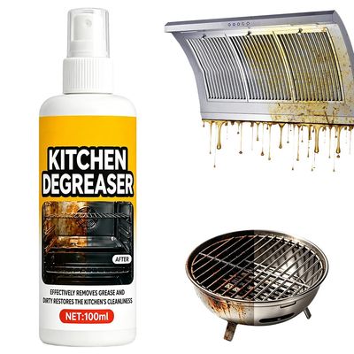 asfanst BBQ Grill Cleaner Spray, Heavy Duty Kitchen Degreaser Spray for Grill, Oven, Stove, Multi-Surface Grease Removal Spray for Home & Outdoor Cooking (1)