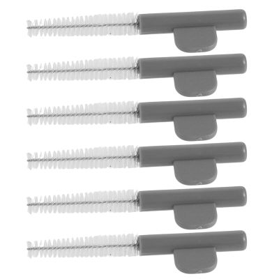 Cabilock Hearing Aid Cleaning Brushes Compact Size 4.60x1.00x0.40cm Ergonomic Plastic Handle Soft Nylon Bristles 6pcs for Safe Everyday Cleaning for Earpiece and Amplifier Vents