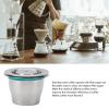 Reusable Stainless Steel Coffee Pod with Filter Paper, Spoon, and Brush view 4