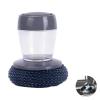 2 Pcs Automatic Soap Dispensing Dish Brush Set, with 6 PET Replacement Heads, Steel Wire Scrubber for Pots, Pans, Sinks, Tiles, Non-Scratch Cleaning Tool, 3.5 x 3.9 in / 9 x 10 cm view 2