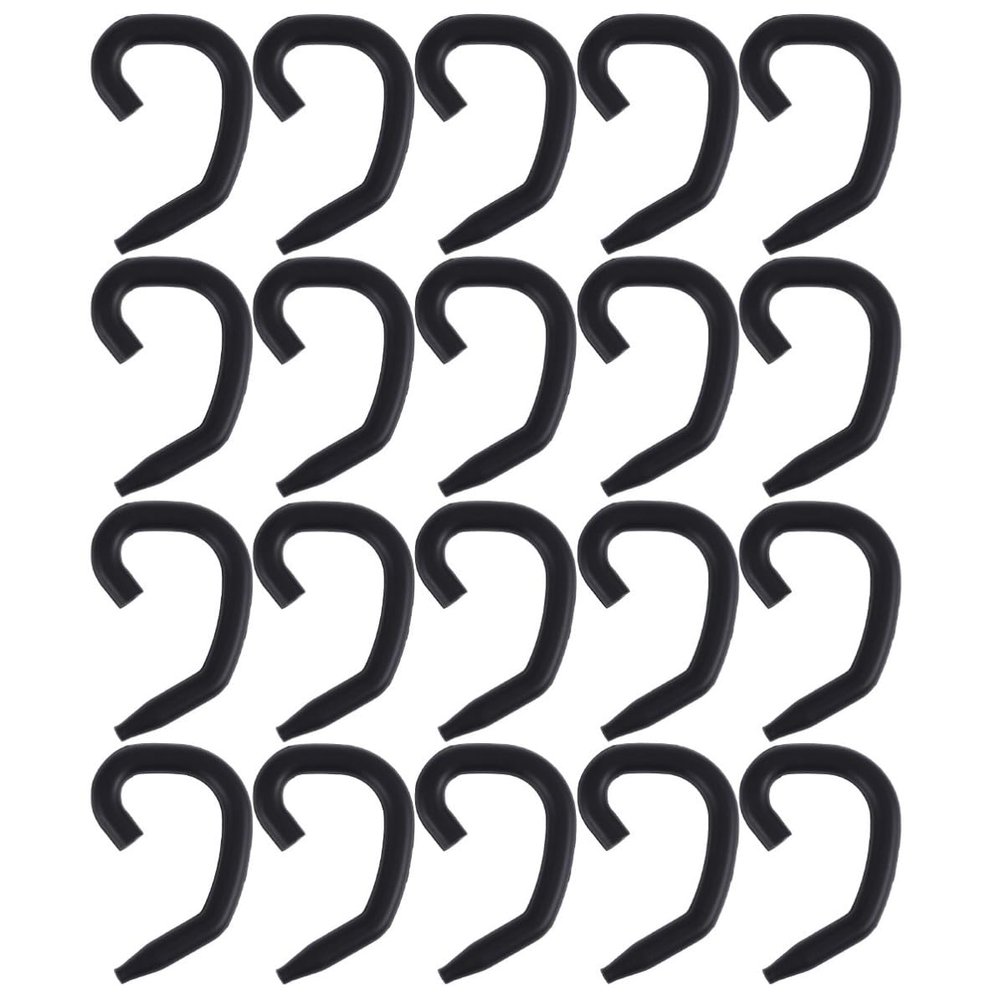 MUELODSIC 20pcs Silicone Mask Earhooks Comfortable to Wear Ear Protective Hanging Hooks for Masks Prevent Ear Black Accessories