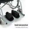 Totority 2pcs Anti-Slip Wheelchair Footrest Covers for Seniors, Adjustable Black Foot Holder Straps Made of Breathable Non-Woven Fabric and Nylon for Ankles and Feet Support view 3