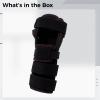 Vestamore Resting Hand Splint, Black, with Finger Separators, Adjustable Wrist Drop Splint, Hand Support Brace for Stroke Patients, Composite Fabric, 7.9 x 5.1 x 1.2 in / 20 x 13 x 3 cm view 3