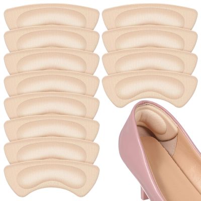 IMUSINICE 6 Pairs Cotton Fabric Heel Grips Inserts with Strong Adhesive Backing to Prevent Slipping and Rubbing, Shoe Heel Pads for Men and Women, for Athletic and Casual Shoes Too Big