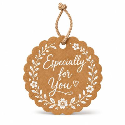 50 Pcs Thank You Gift Tags with String, Brown Kraft Thank You Tags for Gift Bags, Rustic Favor Tags for Jars Party Favors Gift Wrapping