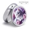 White Cat Pill Box Travel Pill Case for Purse Pocket view 2