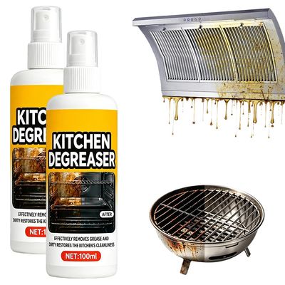 Greasekiller Spray,Bbq Cleaner and Degreaser, Grill Cleaner Spray Degreaser Spray, Fast-Acting Grease Removal, Effectively Removes Grease For Bbq Grate,Grill Lid, Oven And Smokers (2)