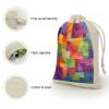 WSOIHFEC Bright Colors Abstract Burlap Bags Gift Bag Drawstring Pouch view 3