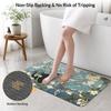 PUXTKE DAZQW Bath Mat,Diatomaceous Earth Shower Mats Black Cat on Branches Non-Slip Bathroom Rug Absorbent Quick Drying Diatomite Stone Door Mat,16x24in Oil Style Cute Kitty Washable Doormats view 3