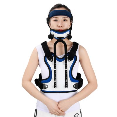 HGIYA Cervical Vertebra Rehabilitation Support,Head Neck Chest Fixed Brace,Adjuatable