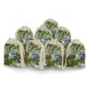 WSOIHFEC Blue Green Parakeets Burlap Bags Gift Bag Drawstring Pouch view 1