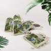 WSOIHFEC Blue Green Parakeets Burlap Bags Gift Bag Drawstring Pouch view 4
