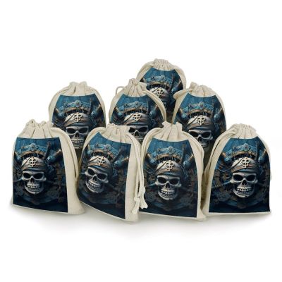 WSOIHFEC Skeleton Pirate Burlap Bags Gift Bag Drawstring Pouch